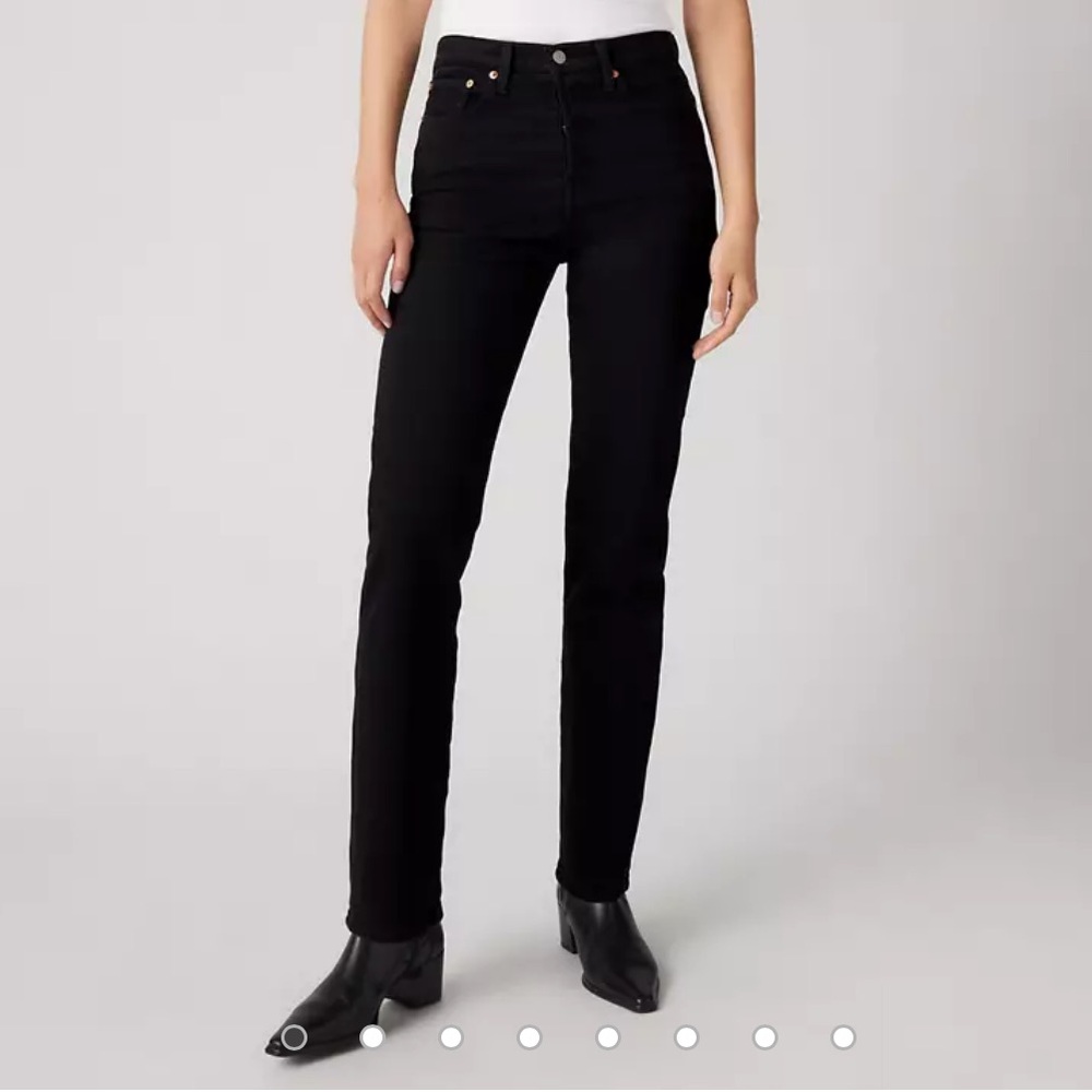 WEDGIE STRAIGHT FIT Classic Black Women's Jeans Size 26 Button fly